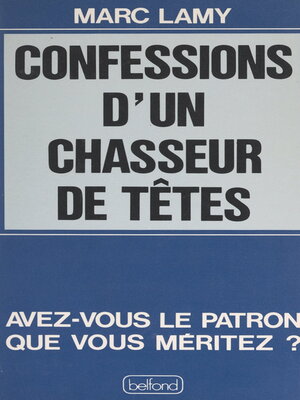 cover image of Confessions d'un chasseur de têtes
